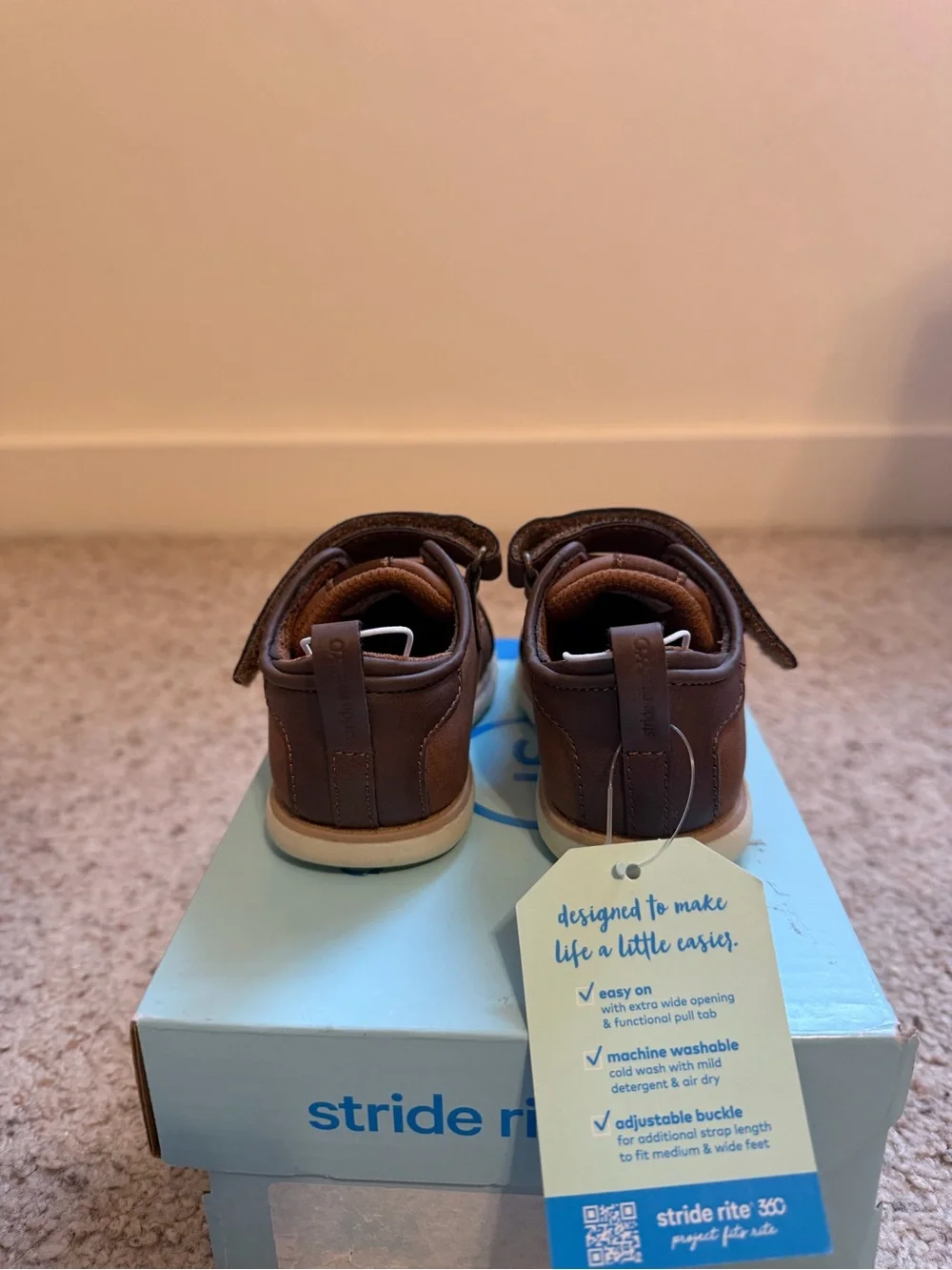 Stride Rite 360 Ethan Little Kid Brown Casual Shoes Size 6M